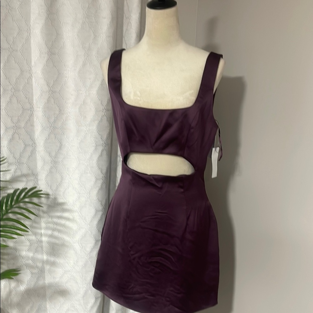 Dress the Population Plum Cutout Dress size M NWT